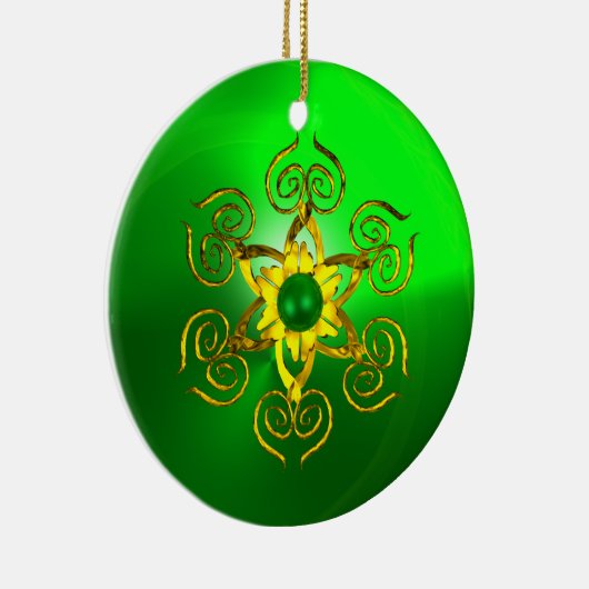 GREEN TALISMAN EMERALD KERAMISCH ORNAMENT (Rechts)