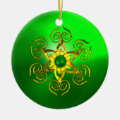 GREEN TALISMAN EMERALD KERAMISCH ORNAMENT (Voorkant)