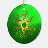 GREEN TALISMAN EMERALD KERAMISCH ORNAMENT (Links)