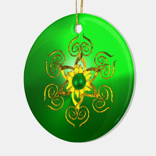 GREEN TALISMAN EMERALD KERAMISCH ORNAMENT (Links)