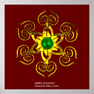 GREEN TALISMAN, rood Poster