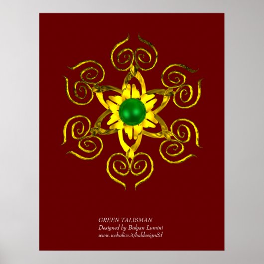 GREEN TALISMAN, rood Poster (Voorkant)