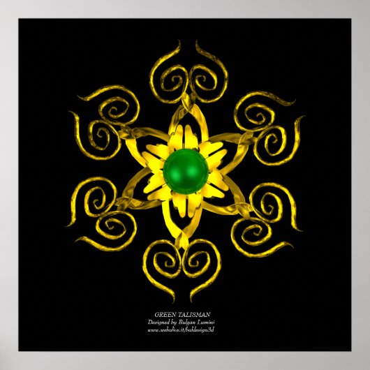 GREEN TALISMAN, zwart Poster (Voorkant)
