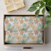GREEN TAN BROWN AUTUMN FALL LEAVES TISSUEPAPIER (Geschenk)