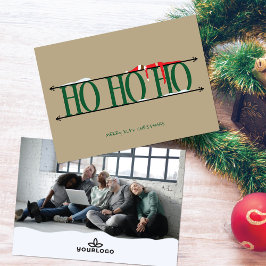 Green & Tan Elf Shenanigans Corporate Christmas Feestdagenkaart