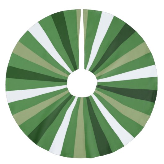 GREEN TAN WHITE STRIPED STAR BURST KERSTBOOM ROK (Voorkant)