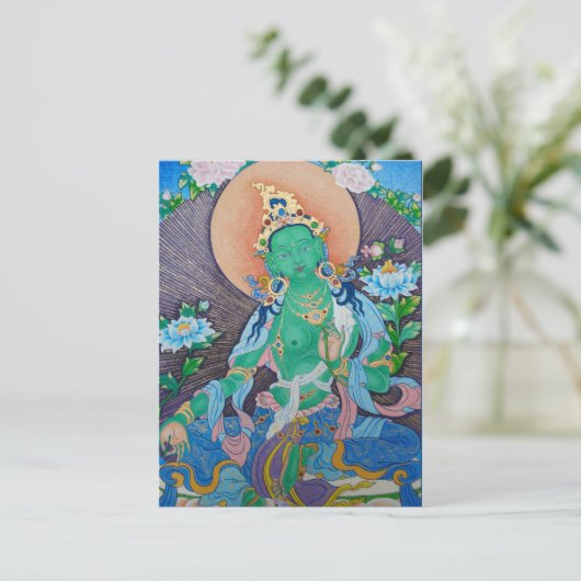 Green Tara Briefkaart (Staand voorkant)