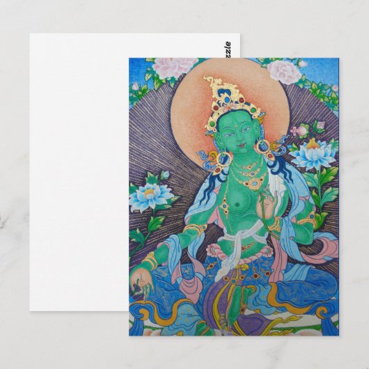 Green Tara Briefkaart (Voorkant / Achterkant)