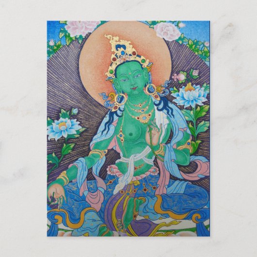 Green Tara Briefkaart (Voorkant)