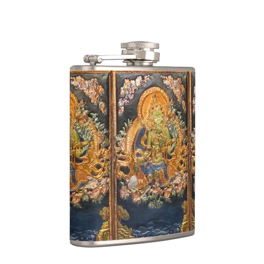 GREEN TARA BUDDHIST GODDESS HIP FLASK HEUPFLES (Rechts)