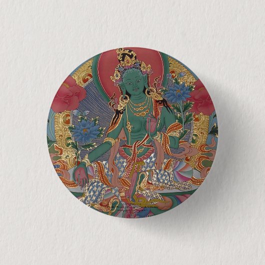 Green Tara Button (Voorkant)