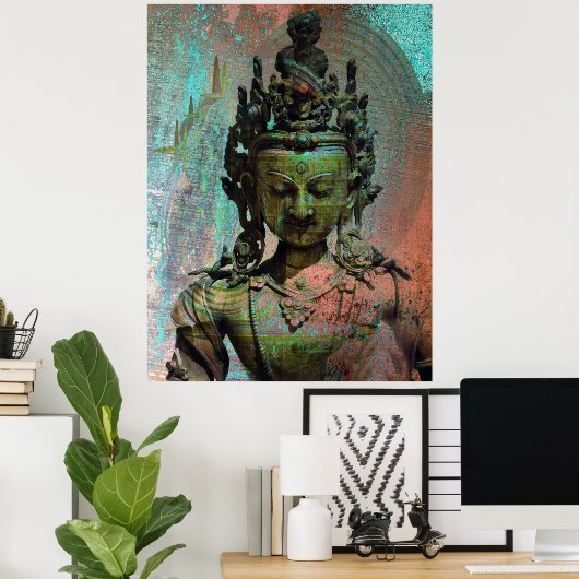 Green Tara Dakini Poster (Thuiskantoor)