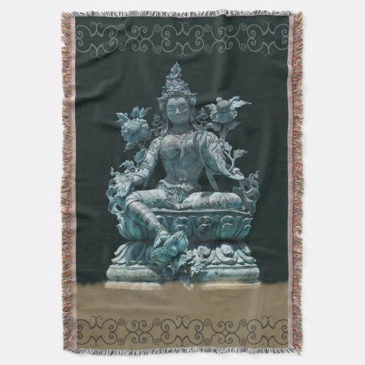 Green Tara Deken (Voorkant Verticaal)