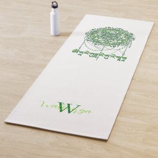 Green Tara Mantra In Tibetan Script With Mandala Yogamat