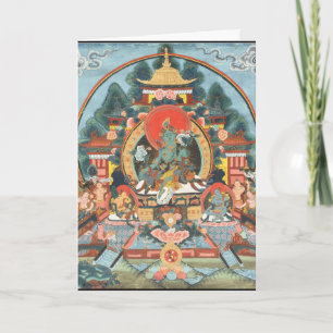 Green Tara met Om Mani Padme Hum Bedankkaart