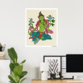 Green Tara Poster (Thuiskantoor)