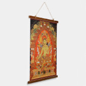 Green Tara Tibetan Buddhist Compassion Deity Hangend Wandkleed (Gebogen)