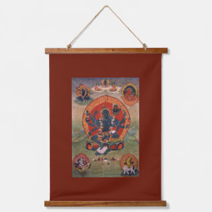 Green Tara Tibetan Buddhist Deity Hangend Wandkleed