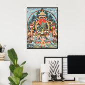 Green Tara Tibetan Thangka Poster (Thuiskantoor)