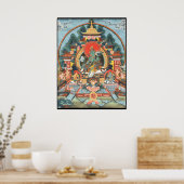Green Tara Tibetan Thangka Poster (Keuken)