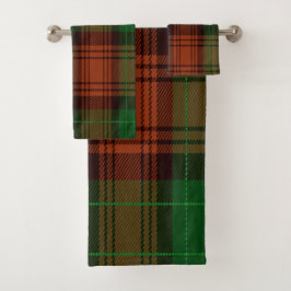 Green Tartan Bath Towel Set Bad Handdoek