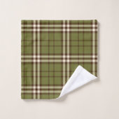 Green Tartan Bath Towel Set Bad Handdoek (Wasdoekje)