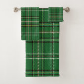 Green Tartan Bath Towel Set Bad Handdoek (Insitu)