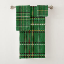 Green Tartan Bath Towel Set Bad Handdoek