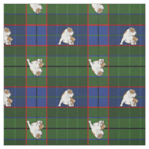 Green Tartan Bulldog Stof