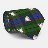 Green Tartan Bulldog Stropdas (Opgerold)