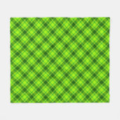 Green Tartan Checkered Plaid Pattern-57578 Fleece Deken (Voorkant (Horizontaal))