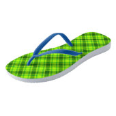 Green Tartan Checkered Plaid Pattern-57578 Teenslippers (Schuin)