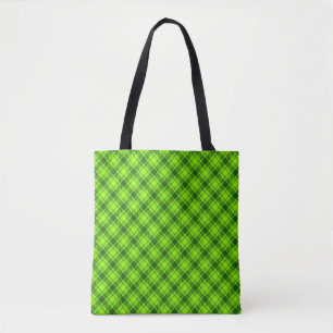 Green Tartan Checkered Plaid Pattern-57578 Tote Bag