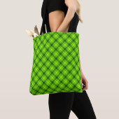 Green Tartan Checkered Plaid Pattern-57578 Tote Bag (Dichtbij)