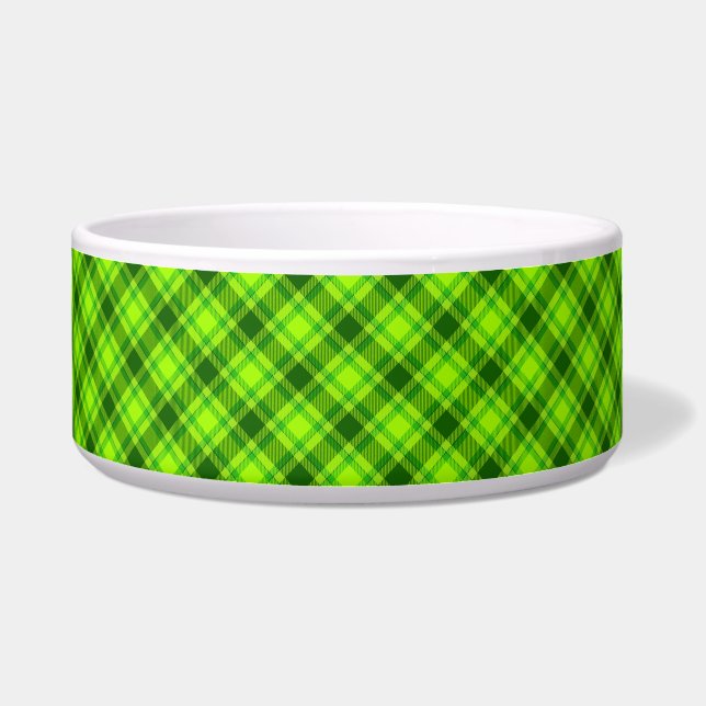 Green Tartan Checkered Plaid Pattern-57578 Voerbakje (Voorkant)