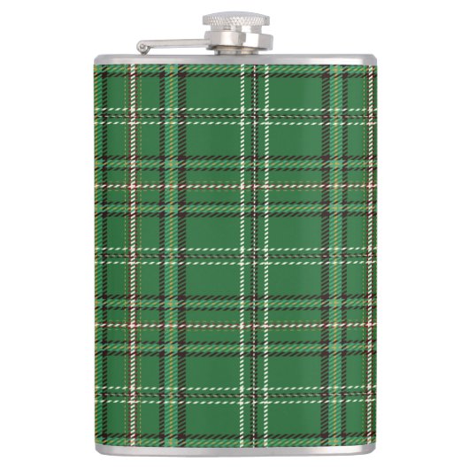 Green Tartan Flask Heupfles (Voorkant)