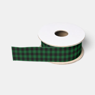 Green Tartan Kerstmis Grosgrain Lint