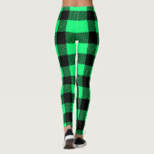 Green Tartan Pattern Leggings (Achterkant)