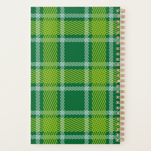 Green Tartan Planner (Achterkant)