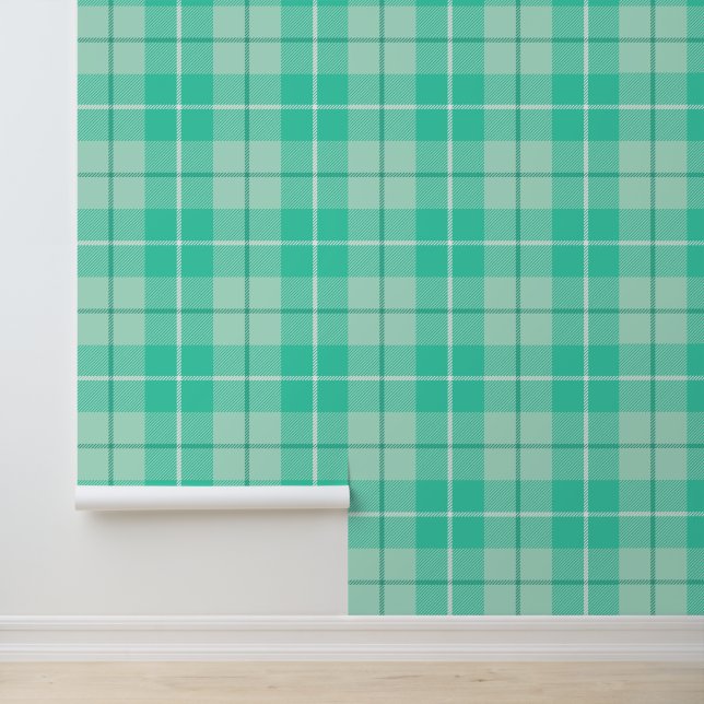 Green Tartan Pset Behang (Applicatie)