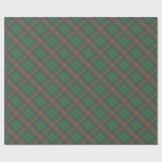 Green Tartan Pset Holiday Cadeaupapier (Vlak)