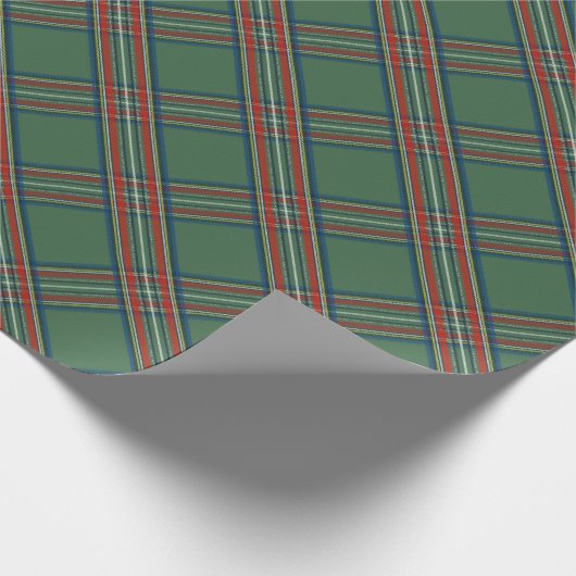 Green Tartan Pset Holiday Cadeaupapier (Hoek)