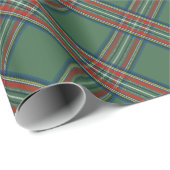 Green Tartan Pset Holiday Cadeaupapier (Rol Hoek)