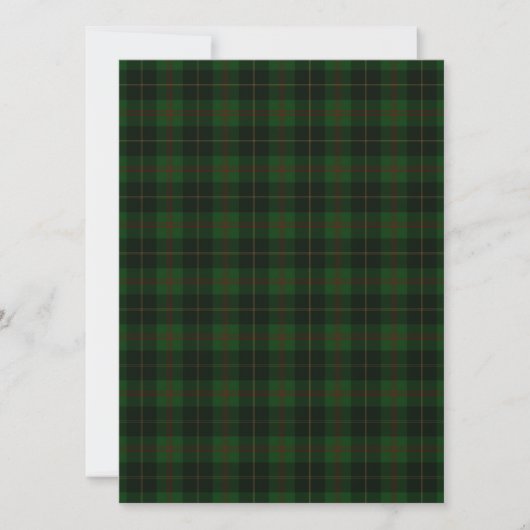 Green Tartan Pset Scottish Pattern-platte kaart (Voorkant)