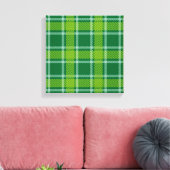 Green Tartan Wrapped Canvas Afdruk (Insitu (Woonkamer))