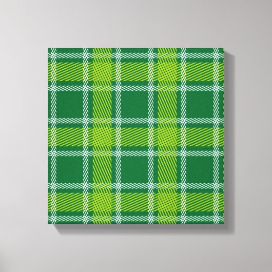 Green Tartan Wrapped Canvas Afdruk (Voorkant)