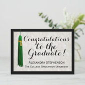 Green Tassel Gefeliciteerd Afstuderen Afstuderen Kaart (Staand voorkant)