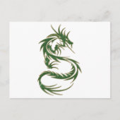 Green Tattoo Dragon Briefkaart (Voorkant)
