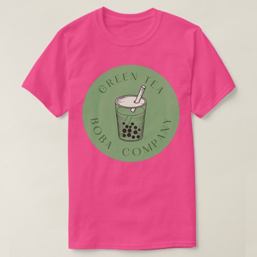 Green Tea Boba Company T-shirt (Design voorkant)