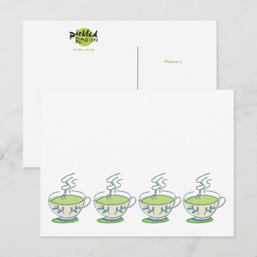 Green Tea Briefkaart (Voorkant / Achterkant)